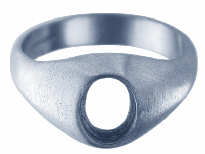 C9-solitärring Aus Sterlingsilber, Größe S, Ohne Punzierung - Standard Bild - 2