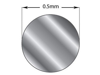 Runder Feinsilberdraht, 0,50 mm x 3 m, Weichgeglüht, 3 m Länge, 6,2 g, 100 % Recyceltes Silber - Standard Bild - 2