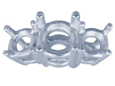 Fassung 3 Edelsteine 3,54,253,5 Mm, Silber 925