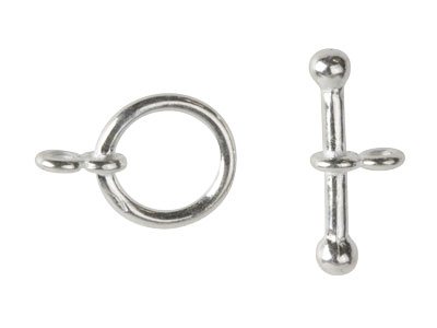 Fantasieverschluss Mit 9 MM Ring Und 15 MM Steg, 925 Silber