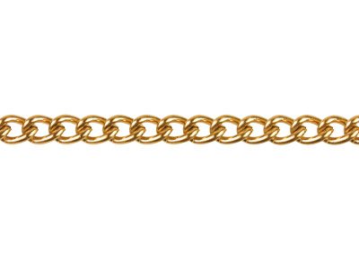 4,4 MM Gourmetkette, 1 Meter Lang, Vergoldet.