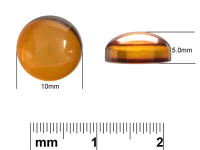 Natürlicher Bernstein, Runder Cabochon, 10 MM - Standard Bild - 4