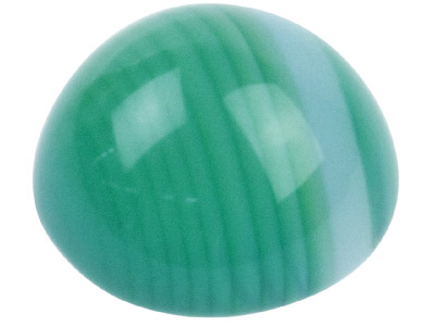 Achat, Runder Cabochon, 6 Mm, Grün Gestreift