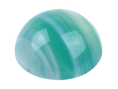 Achat, Runder Cabochon, 8 Mm, Grün Gestreift
