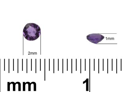Amethyst Rund, 2 MM - Standard Bild - 3