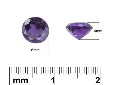 Amethyst, Rund, 6 mm - Standard Bild - 3