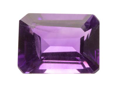 Amethyst Im Smaragdschliff, 8 X 6 MM