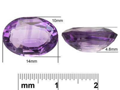 Amethyst, Oval, 14 x 10 mm - Standard Bild - 3