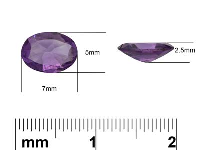 Ovaler Amethyst, 7 X 5 MM - Standard Bild - 3