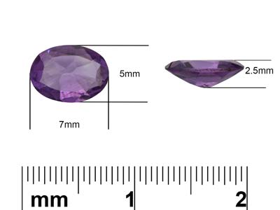 Amethyst, Oval, 7 x 5 mm - Standard Bild - 3