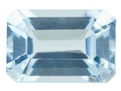 Aquamarin Smaragdschliff, 6 X 4mm