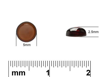 Granat, Runder Cabochon, 5 mm - Standard Bild - 4