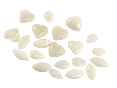 Opal, Cabochon, Sortiment An Formen, Beutel Mit 20 Stück