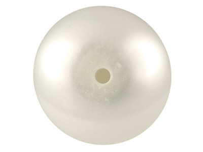 Süßwasserzucht-knopfperlen, 1 Paar, Halb Gebohrt, 8-8,5 mm, Weiß - Standard Bild - 2
