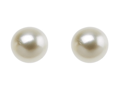 Onyx Oder Peridot Rund Halb Durchbohrt, 3,50 - 4,00 Mm, Wei, Pro Paar