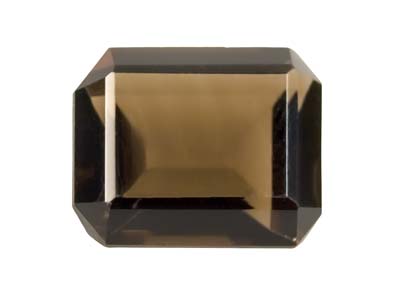 Rauchquarz Im Smaragdschliff, 12 X 10 MM