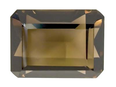 Rauchquarz Im Smaragdschliff, 16 X 12 MM