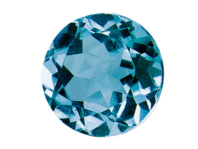 Behandelter London Blue Topas, Rund2,5mm