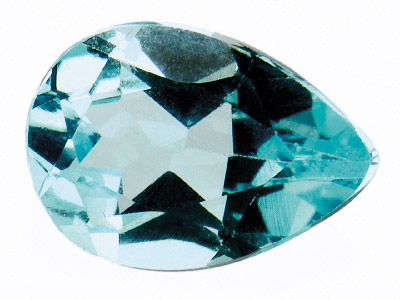 Behandelter Himmelblauer Topas, Birnenförmig 8 X5 MM