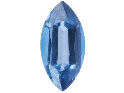 Londoner Blautopas, Behandelt, Marquise 8 X 4 MM