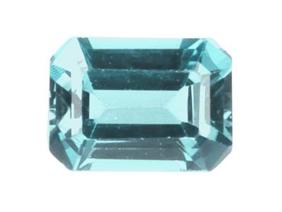 Behandelter Himmelblauer Topas, Smaragdschliff 10 X 8 MM