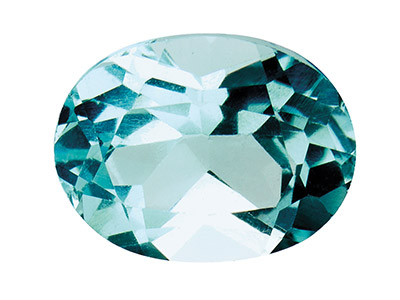Behandelter Himmelblauer Topas, Oval 8 X 6 MM