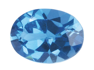 London Blue Topas, Oval, 6 x 4 mm, Behandelt - Standard Bild - 1