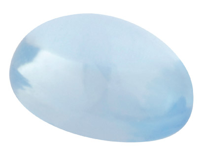 Sky Blue Topas, Ovaler Cabochon, 8 x 6 mm, Behandelt - Standard Bild - 1