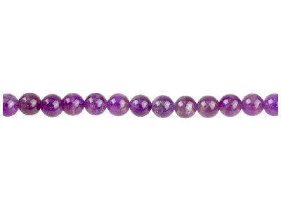 Amethyst, Runder Edelstein 8 Mm, 40cm Lange Strähne