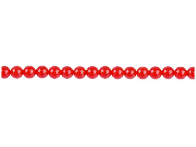 Roter Achat, Runder Feiner Stein 4 Mm, 40 Cm Langer Strang