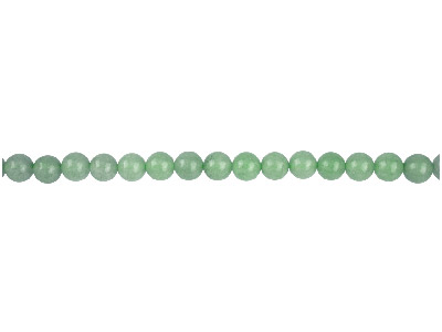Grüner Aventurin, Runder Feiner Stein 6 Mm, 40 Cm Langer Strang