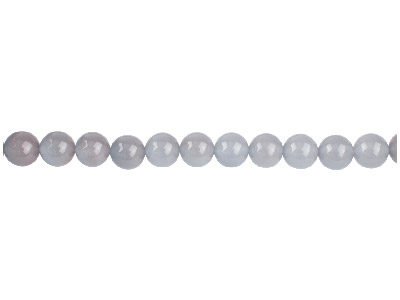 Grauer Achat, Runder Edelstein 6 Mm, Strang Von 38-39 Cm