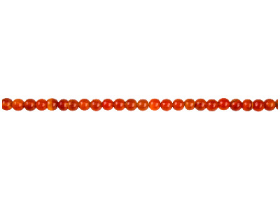 Karneol, Feiner Edelstein 4 Mm, Strang Von 38-39 Cm