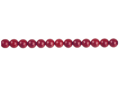 Roter Jaspis, Edelstein Rund 6 Mm, Strang Von 38-39 Cm