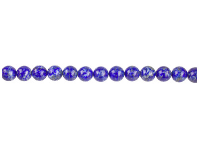 Halbedelsteinperlen, Rund, Strang 40cm, 4mm, Lapislazuli - Blau