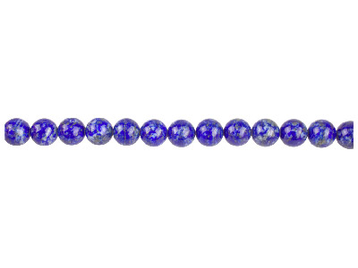 Halbedelsteinperlen, Rund, Strang 40cm, 8mm, Lapislazuli - Blau