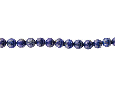 Runde Halbedelsteinperlen Aus Blauem Lapislazuli, 10 mm, Strang 38 cm - Standard Bild - 1