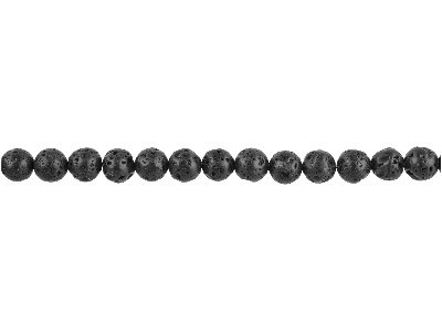 Lavastein, Feiner Runder 8mm Stein,40 Cm Langer Faden