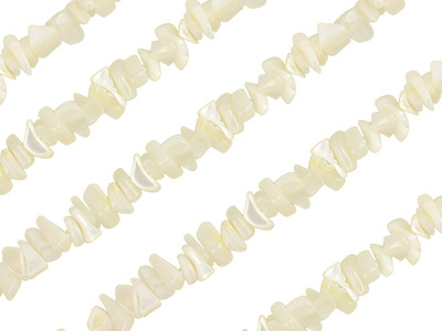 Perlmutt, Feiner Stein In Form chips Kleines Modell, Strähne Von 40 Cm