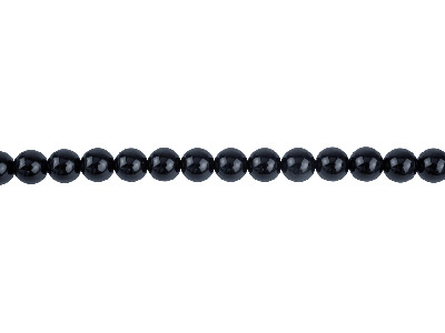 Onyx, Feiner Runder Stein 8 Mm, Strang 40 Cm