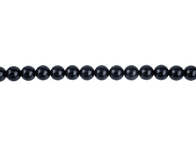 Halbedelsteinperlen, Rund, Strang 40cm, 8mm, Onyx