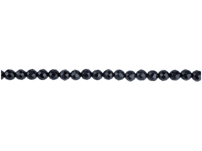 Onyx, Feiner Runder Facettierter Stein 6 Mm, 40 Cm Langer Strang