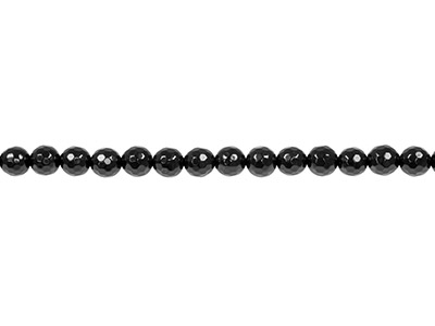 Onyx, Feiner Runder Facettierter Stein 8 Mm, 40 Cm Langer Strang