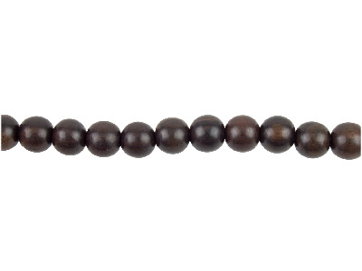 Tiger-ebenholz, Runde Perle 10mm, 40 Cm Strang