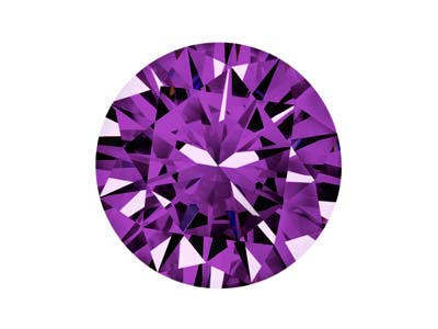 Preciosa Cubic Zirconia, The Alpha Round Brillant, 1mm, Amethyst