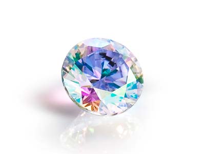 Preciosa Cubic Zirconia, The Alpha Round Brillant, 1 mm, Aurora Borealis - Standard Bild - 3