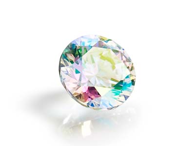 Preciosa Cubic Zirconia, The Alpha Round Brillant, 1 mm, Aurora Borealis - Standard Bild - 4