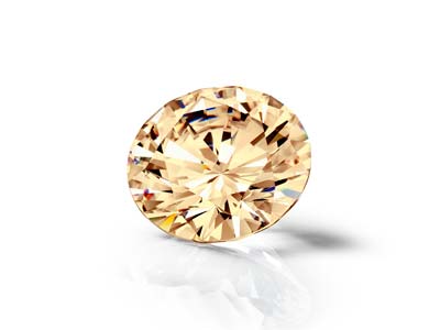 Preciosa Cubic Zirconia, The Alpha Round Brillant, 1 mm, Champagnerfarben - Standard Bild - 4