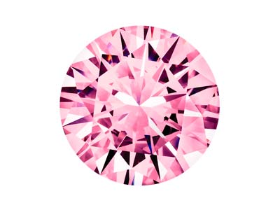 Preciosa Cubic Zirconia, The Alpha Round Brillant, 1 mm, Rosa - Standard Bild - 1