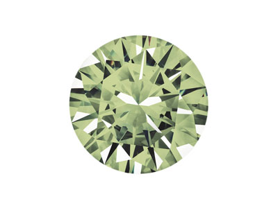 Preciosa Cubic Zirconia, The Alpha Round Brillant, 1mm, Peridot